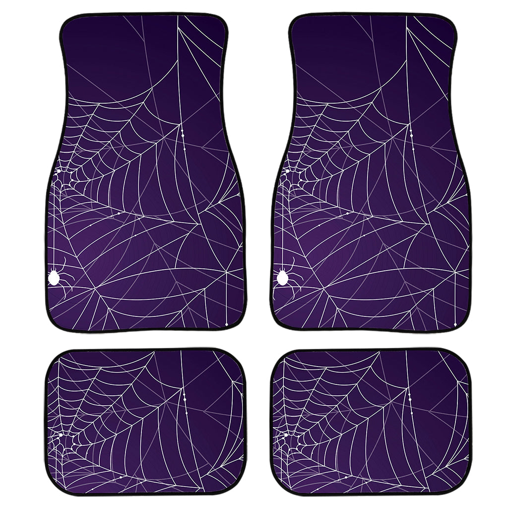 Purple Spider Web Pattern Print Front And Back Car Floor Mats/ Front Car Mat