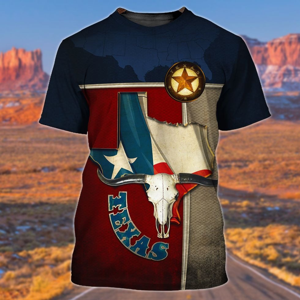 Texas Map T Shirt For Men And Women/ 3D Pride Texas Shirts
