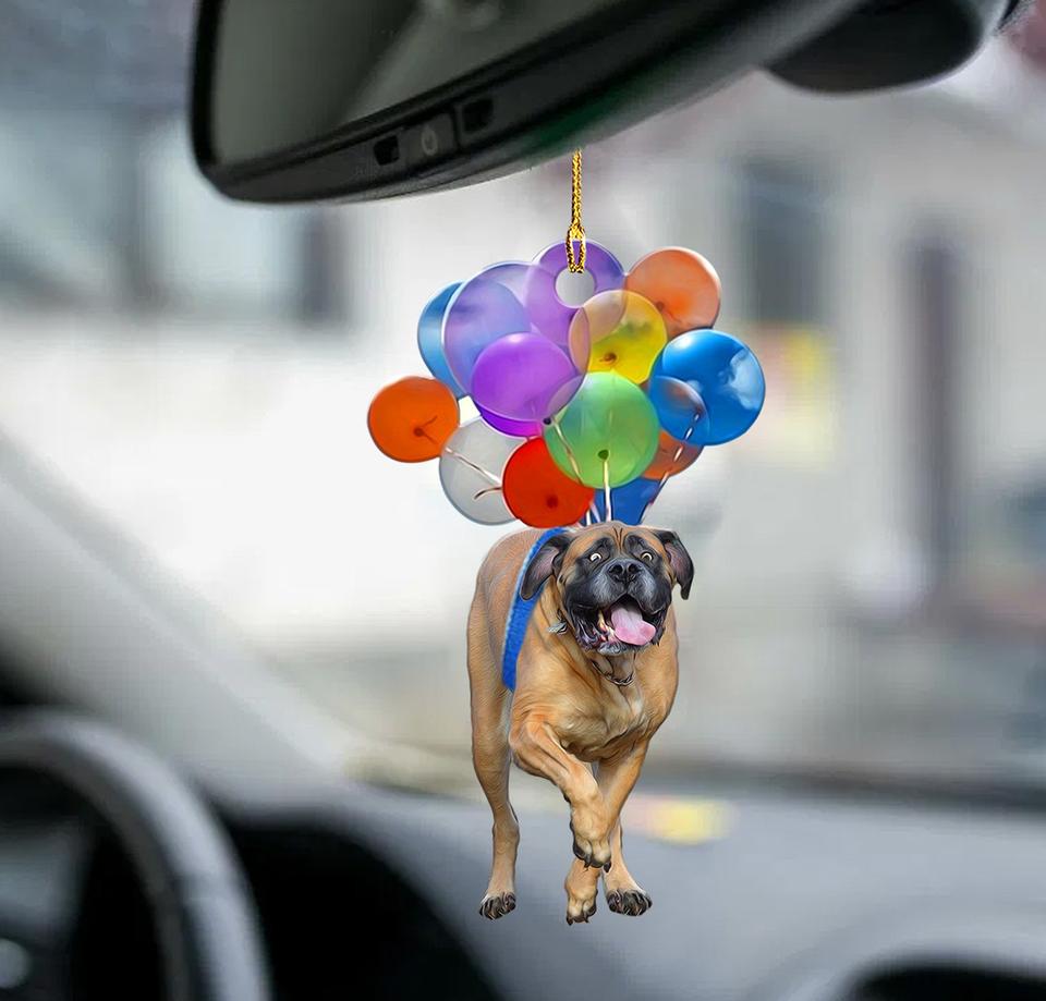 English Mastiff Dog Fly With Bubbles Car Hanging Ornament Dog Ornament Coolspod