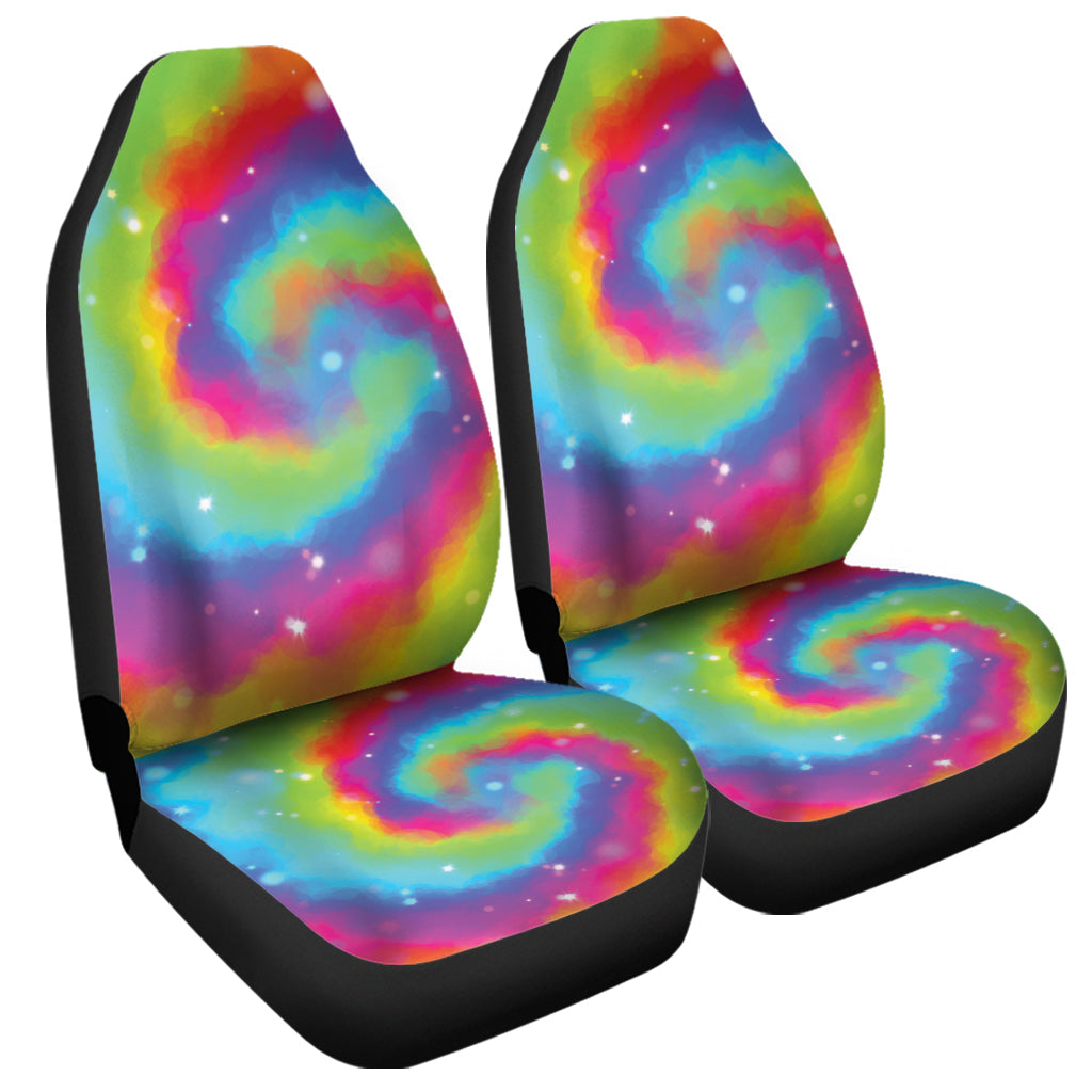Rainbow Spiral Tie Dye Print Universal Fit Car Seat Covers