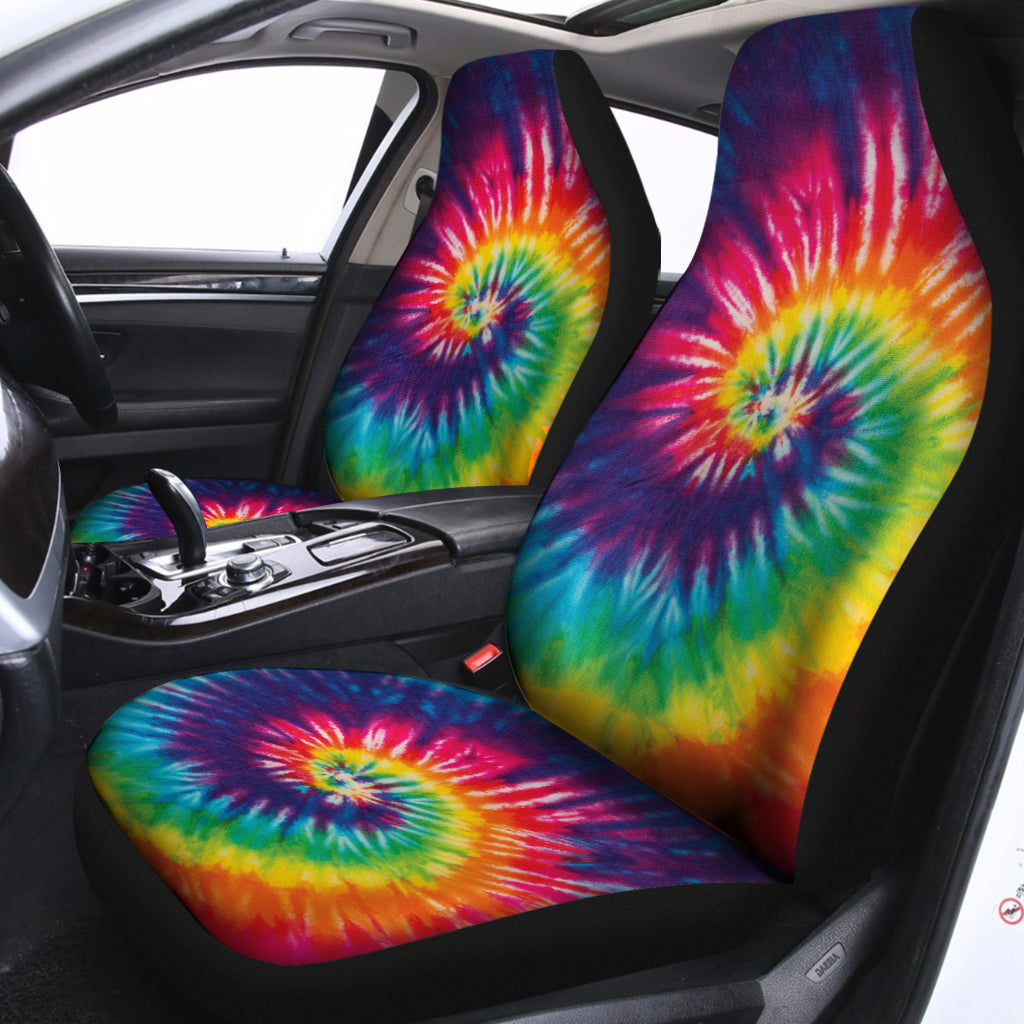 Rainbow Tie Dye Print Universal Fit Car Seat Covers