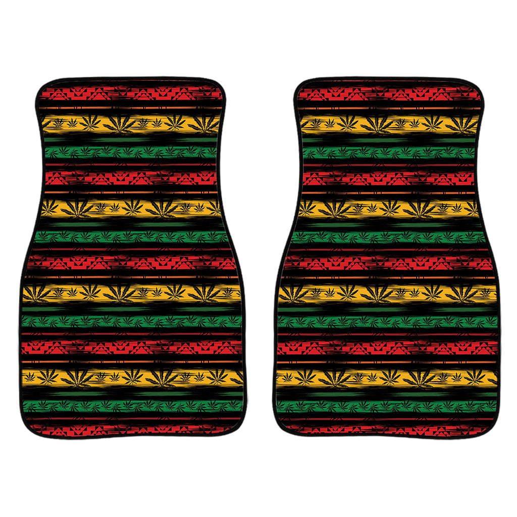 Rastafarian Hemp Pattern Print Front And Back Car Floor Mats/ Front Car Mat