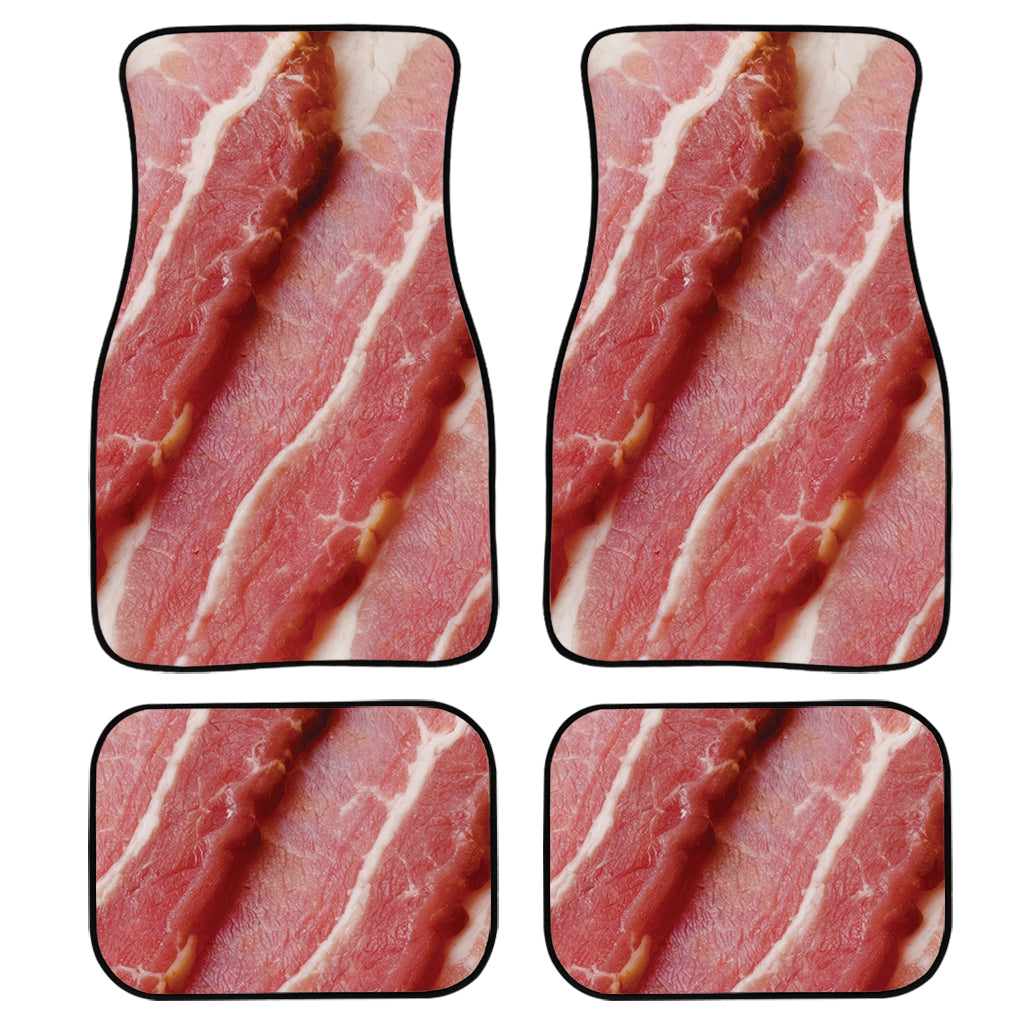 Raw Bacon Print Front And Back Car Floor Mats/ Front Car Mat