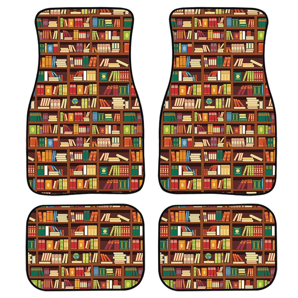 Reading Library Pattern Print Front And Back Car Floor Mats/ Front Car Mat