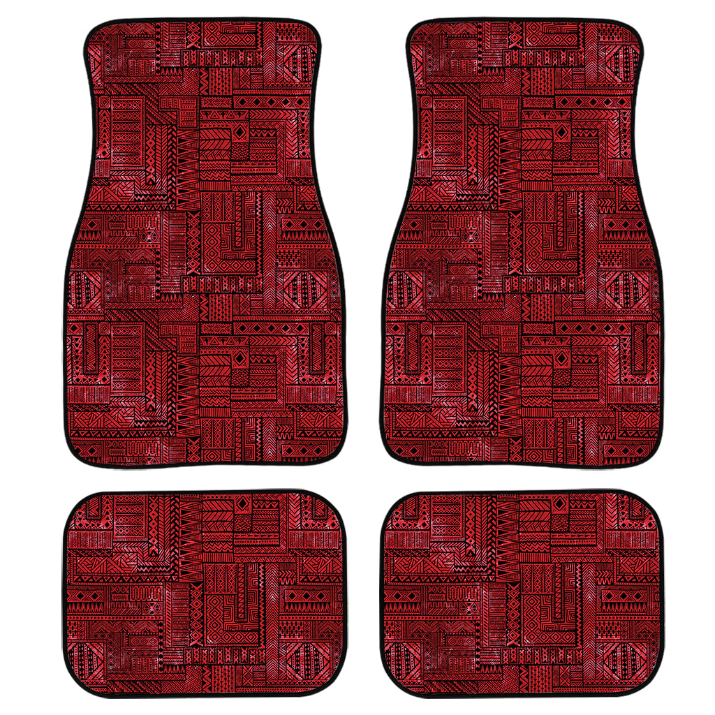 Red And Black African Ethnic Print Front And Back Car Floor Mats/ Front Car Mat