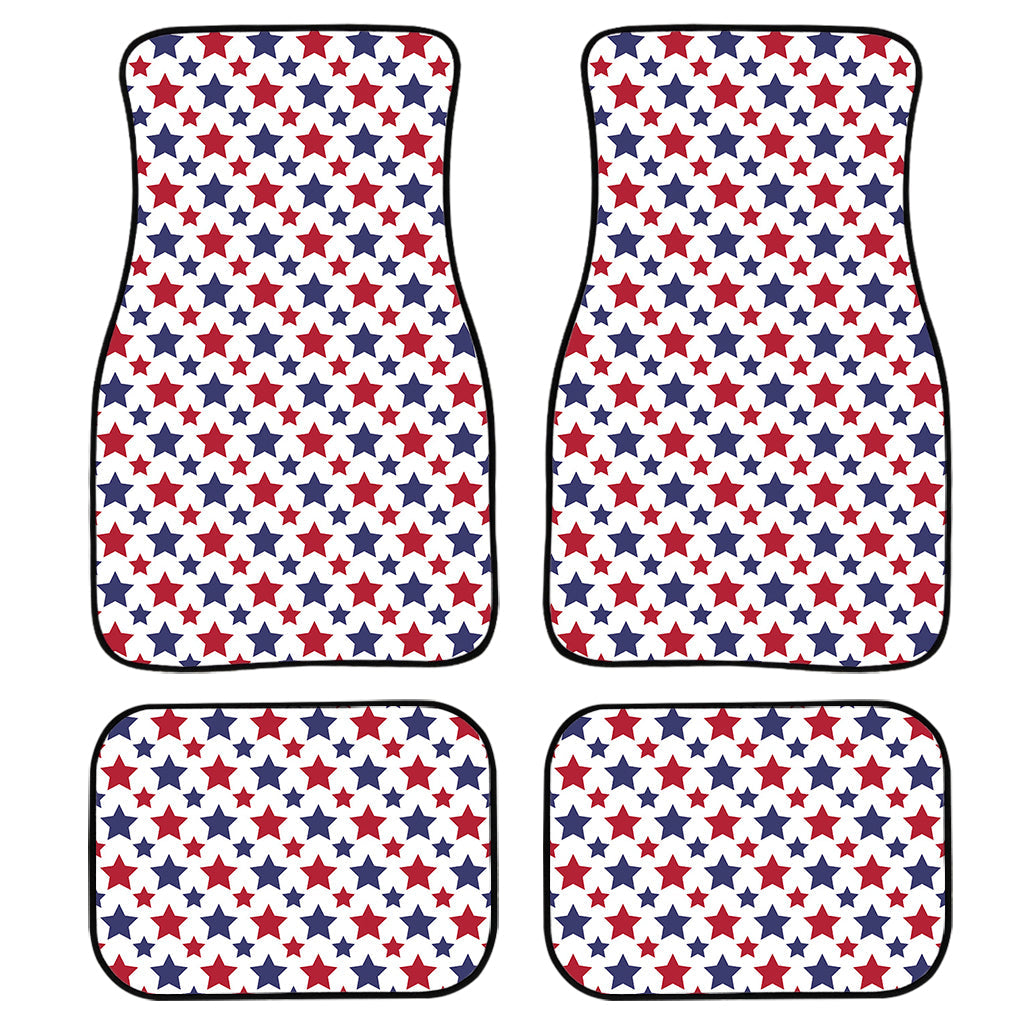 Red And Blue American Star Pattern Print Front And Back Car Floor Mats/ Front Car Mat