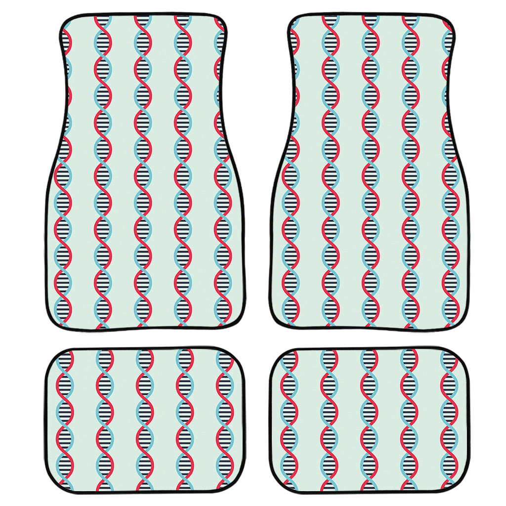 Red And Blue Dna Pattern Print Front And Back Car Floor Mats/ Front Car Mat