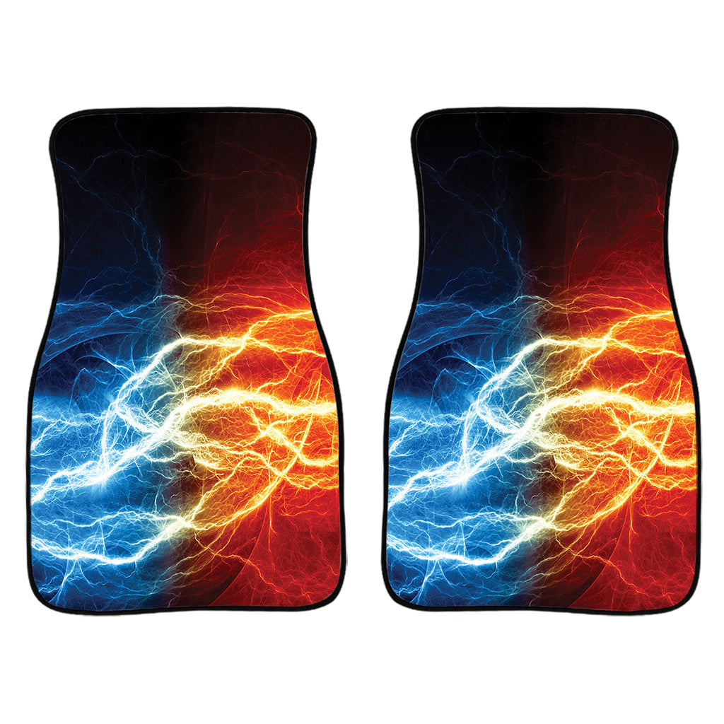 Red And Blue Lightning Print Front And Back Car Floor Mats/ Front Car Mat