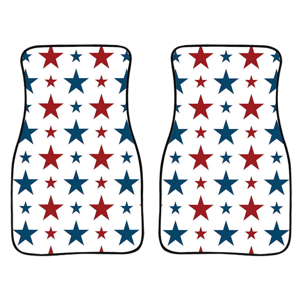 Red And Blue Usa Star Pattern Print Front And Back Car Floor Mats/ Front Car Mat