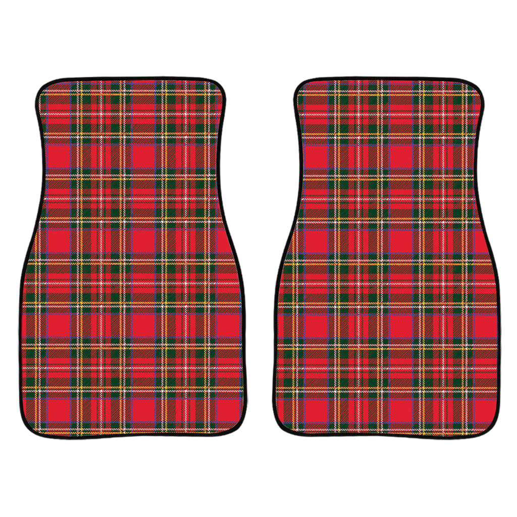 Red And Green Scottish Tartan Print Front And Back Car Floor Mats/ Front Car Mat