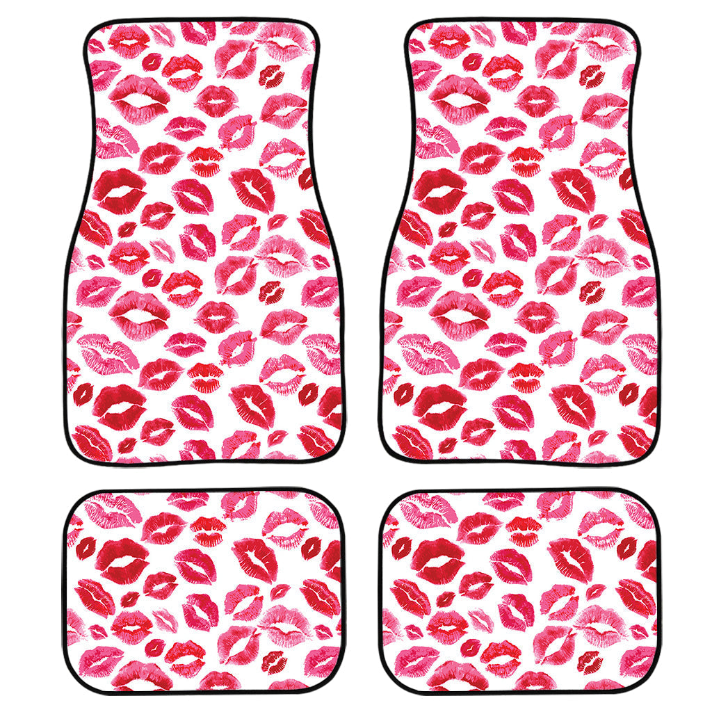 Red And Pink Lips Pattern Print Front And Back Car Floor Mats/ Front Car Mat