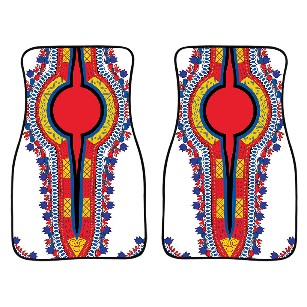 Red And White African Dashiki Print Front And Back Car Floor Mats/ Front Car Mat