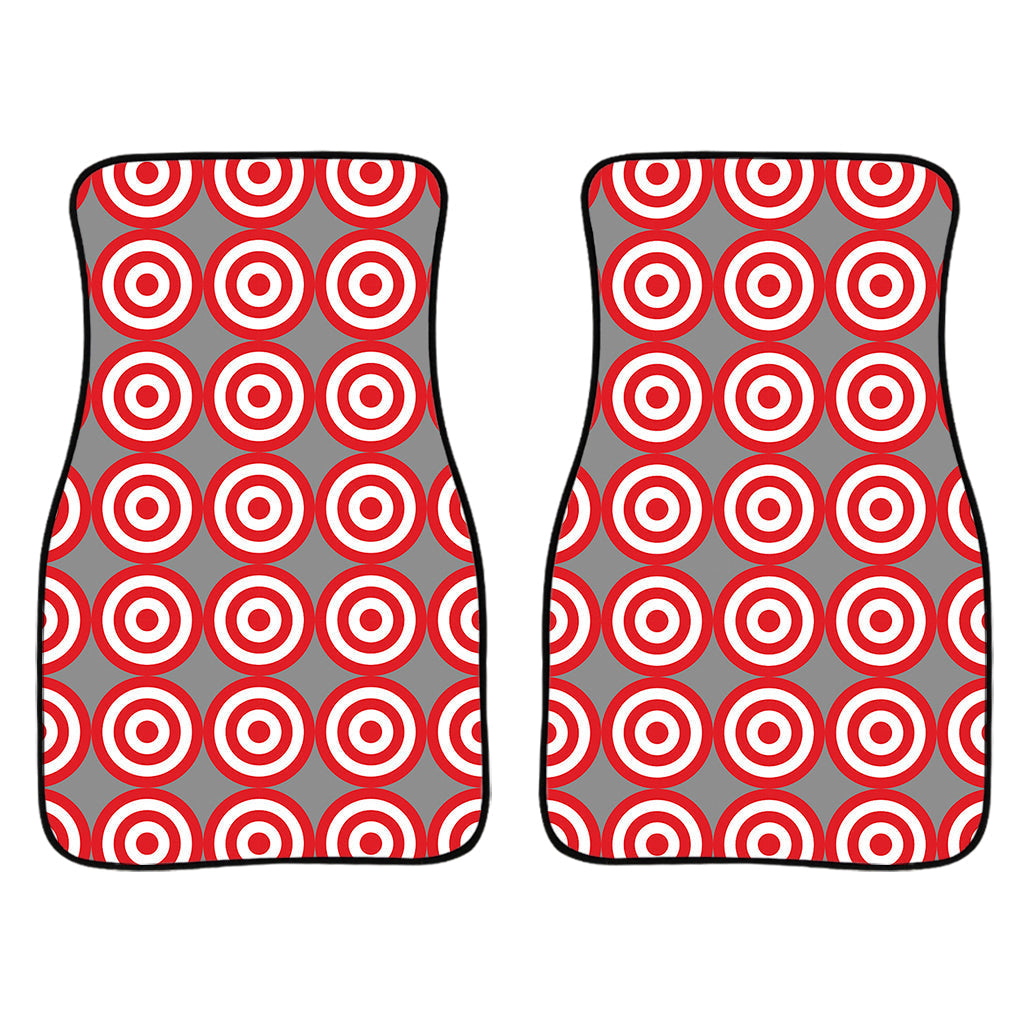 Red And White Bullseye Target Print Front And Back Car Floor Mats/ Front Car Mat
