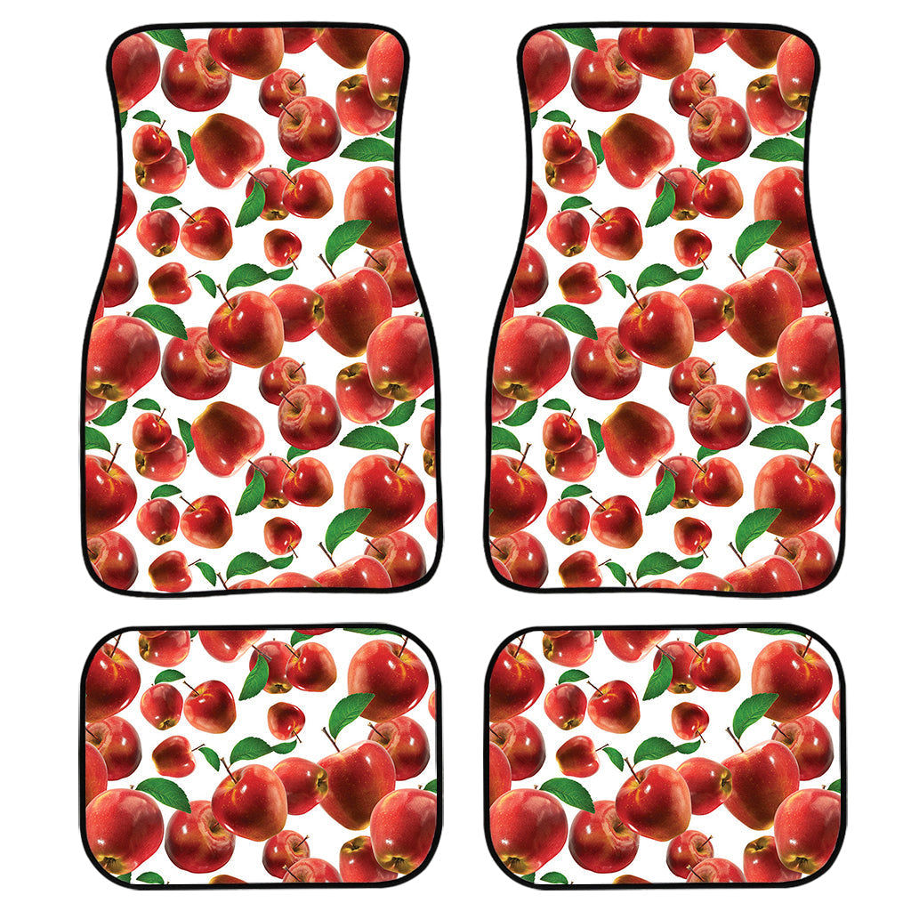 Red Apple Pattern Print Front And Back Car Floor Mats/ Front Car Mat