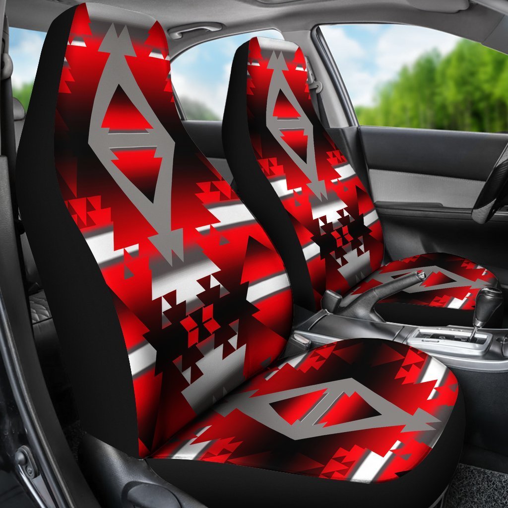 Red Aztec Triangle Universal Fit Car Seat Covers
