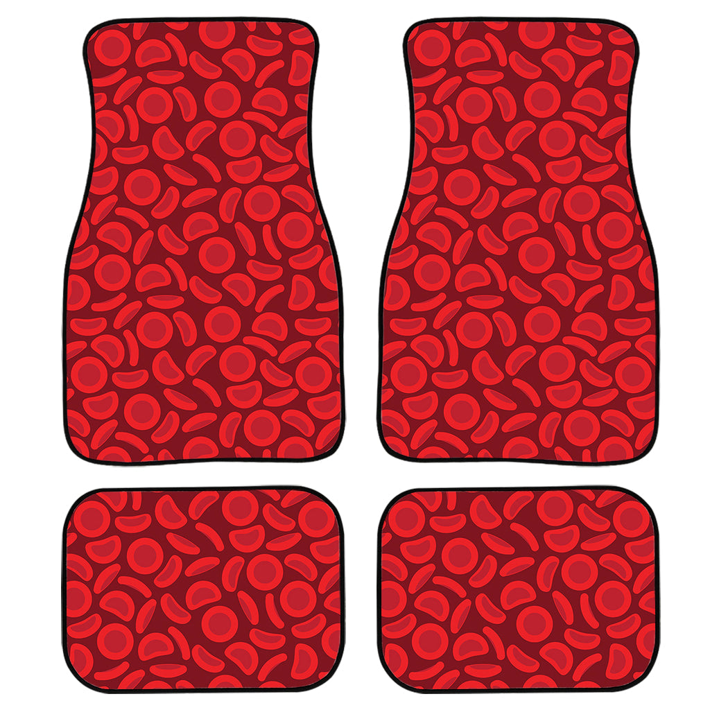 Red Blood Cells Pattern Print Front And Back Car Floor Mats/ Front Car Mat
