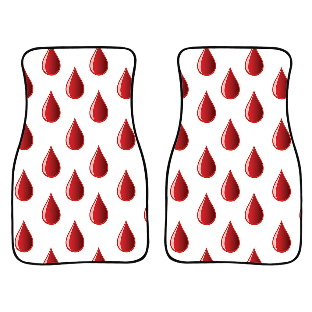 Red Blood Drop Pattern Print Front And Back Car Floor Mats/ Front Car Mat