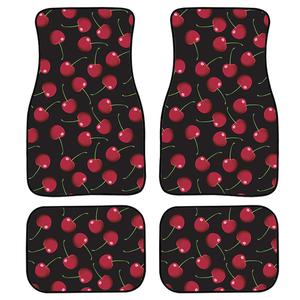 Red Cherry Pattern Print Front And Back Car Floor Mats/ Front Car Mat
