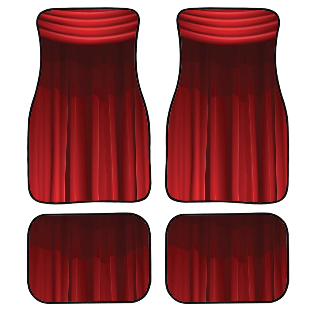 Red Curtain Theater Print Front And Back Car Floor Mats/ Front Car Mat