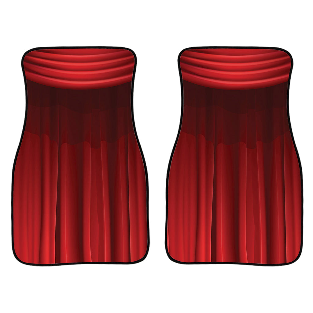 Red Curtain Theater Print Front And Back Car Floor Mats/ Front Car Mat