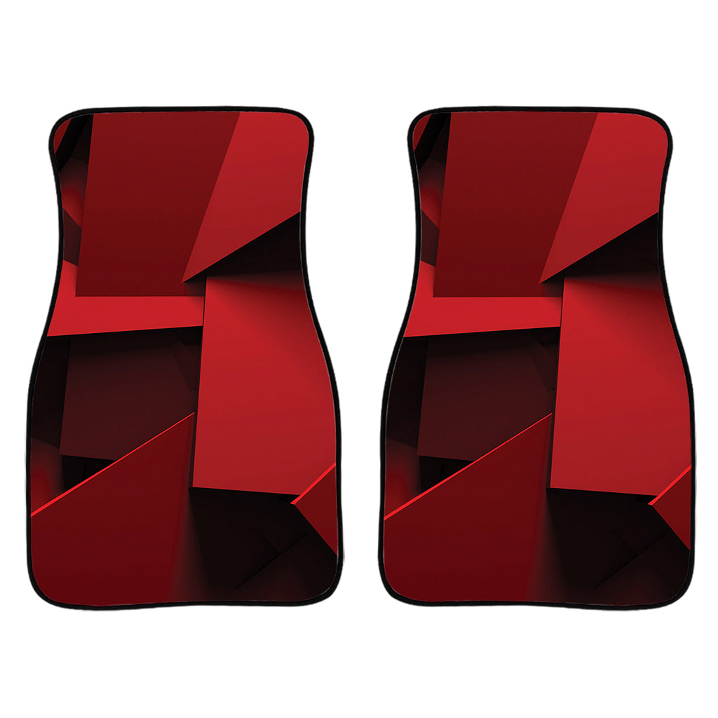 Red Geometric Print Front And Back Car Floor Mats/ Front Car Mat