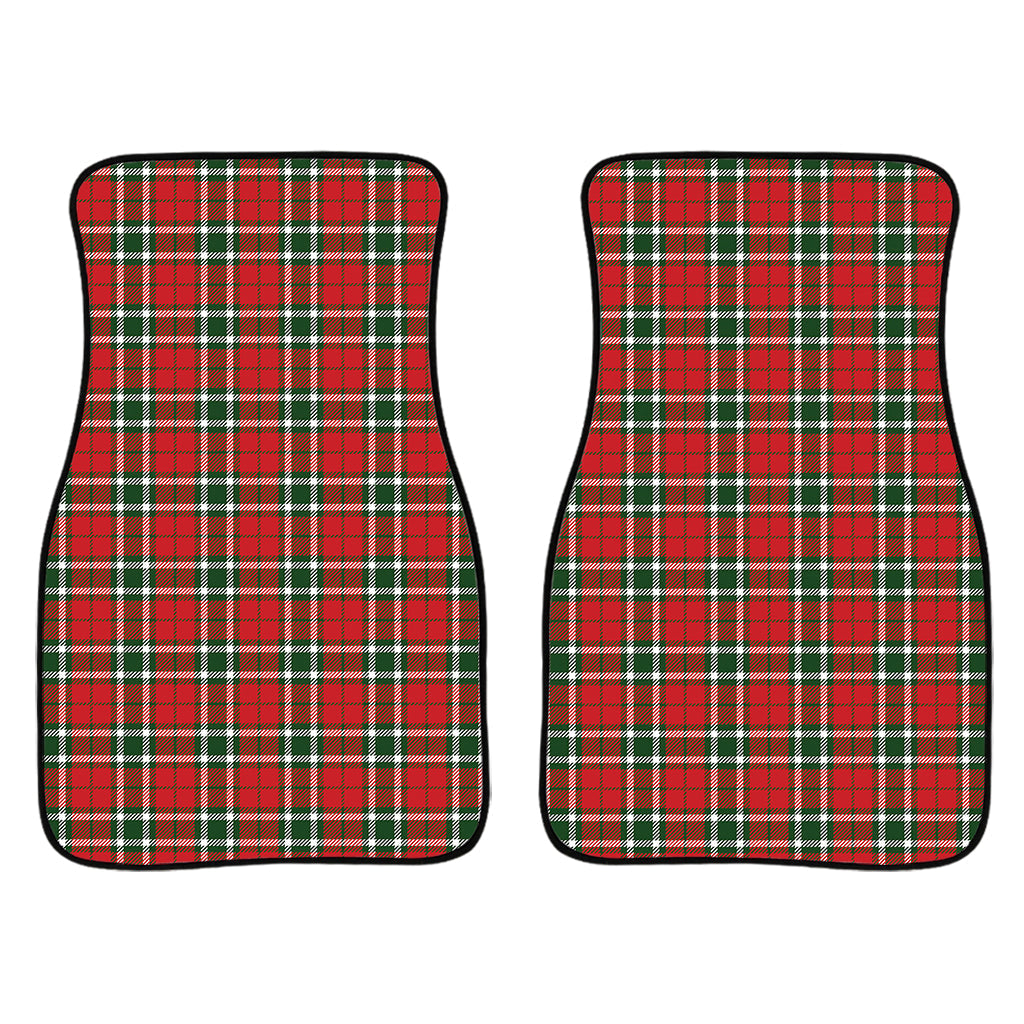 Red Green And White Tartan Pattern Print Front And Back Car Floor Mats/ Front Car Mat