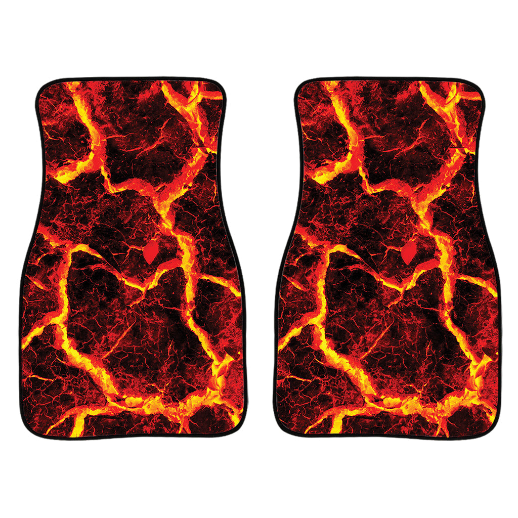 Red Lava Print Front And Back Car Floor Mats/ Front Car Mat