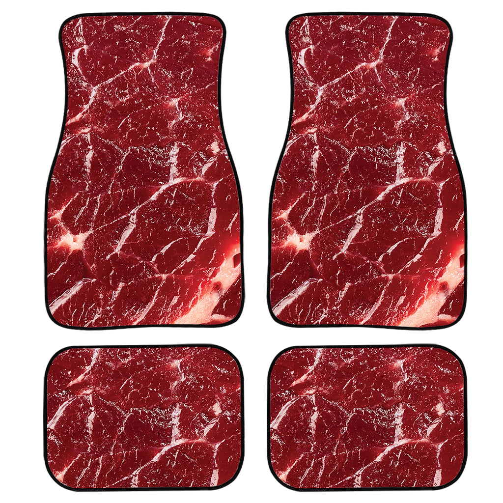 Red Meat Texture Print Front And Back Car Floor Mats/ Front Car Mat