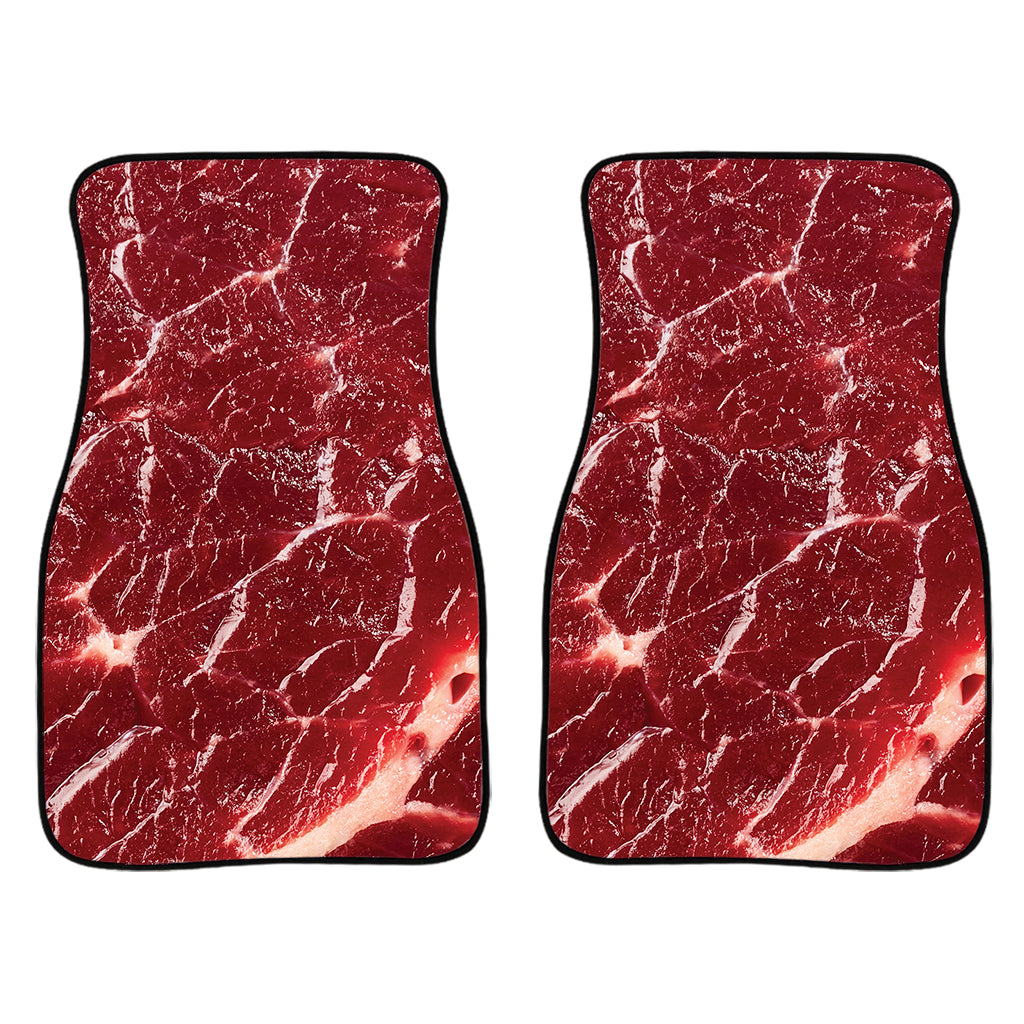 Red Meat Texture Print Front And Back Car Floor Mats/ Front Car Mat