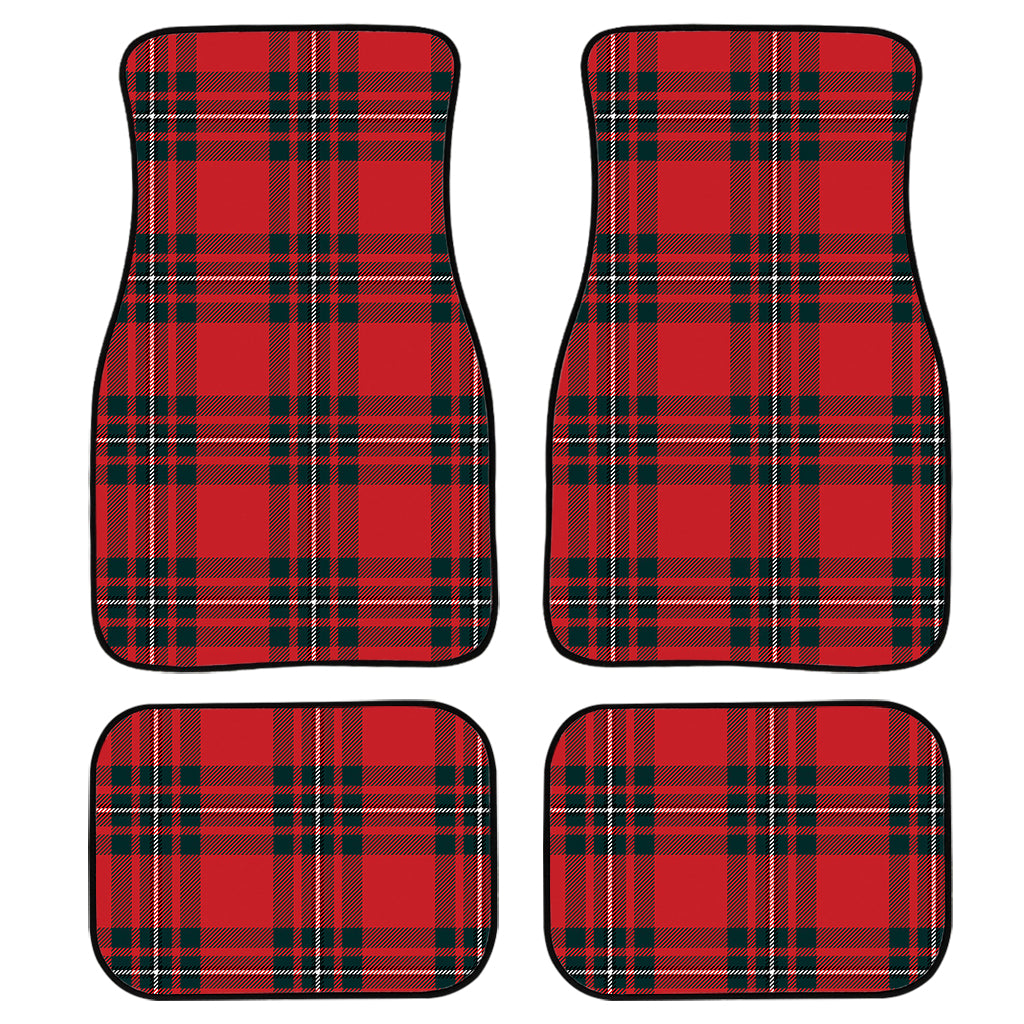 Red Scottish Tartan Pattern Print Front And Back Car Floor Mats/ Front Car Mat