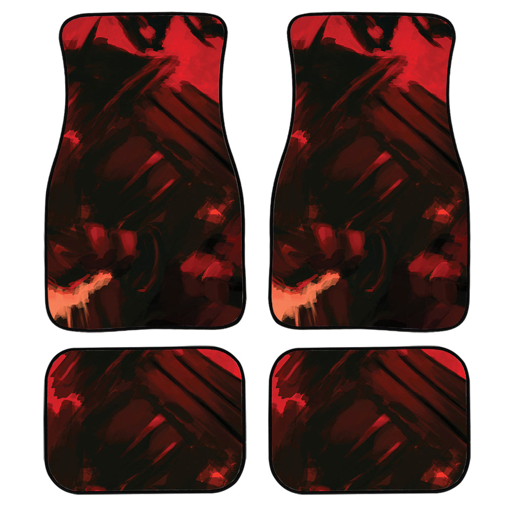 Red Sunset Samurai Print Front And Back Car Floor Mats/ Front Car Mat