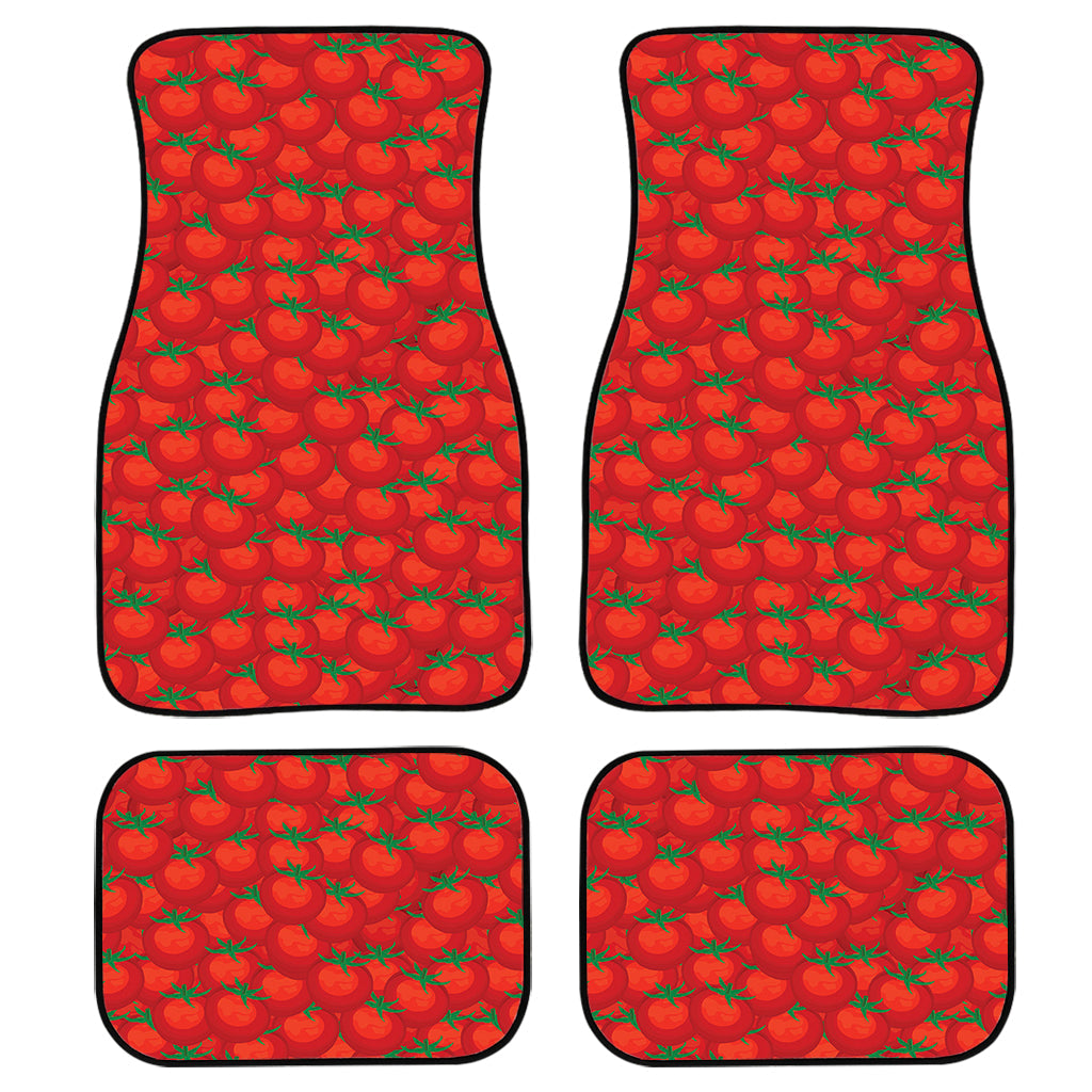 Red Tomatoes Pattern Print Front And Back Car Floor Mats/ Front Car Mat