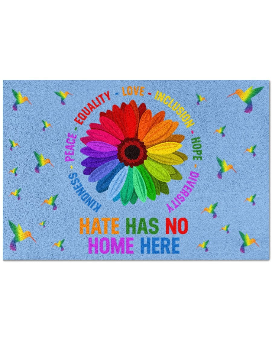 Gay Pride Doormat/ Door Mat For Lesbian/ Hate Has No Home Here Doormat/ Ally Doormat/ Gift For Ally