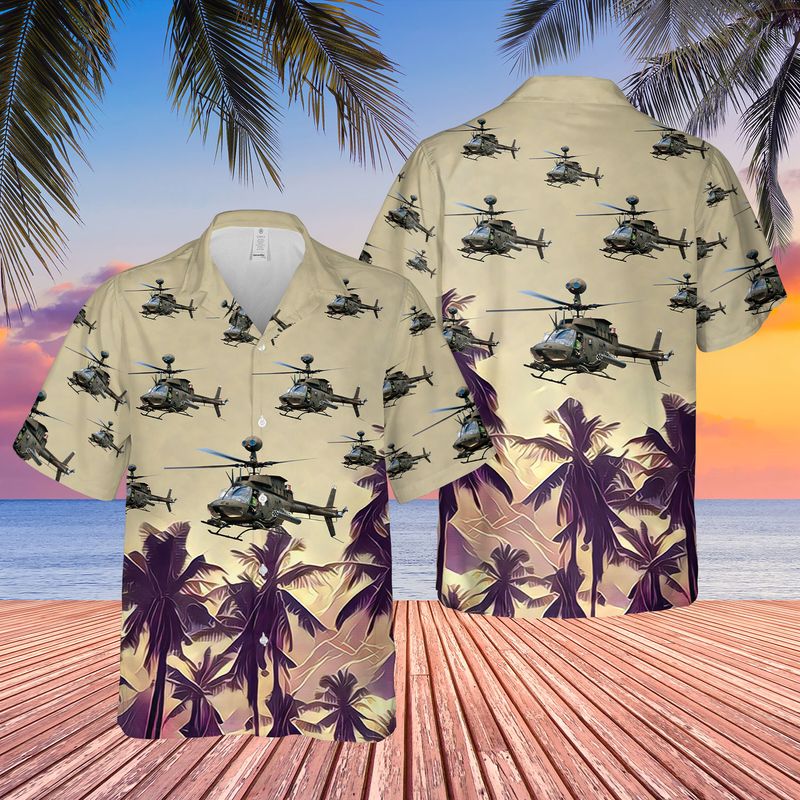 US Army Bell OH-58 Kiowa Hawaiian Shirt