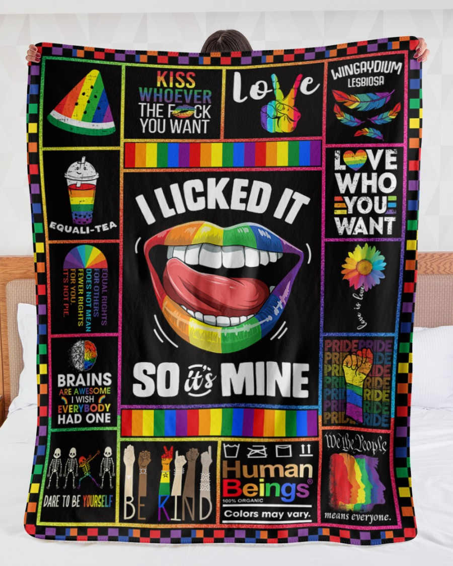 Equal Rights Blanket/ I Lick It So It Is Mine Blanket For Transgender/ LGBT Gay Blanket/ Gift To Lesbian