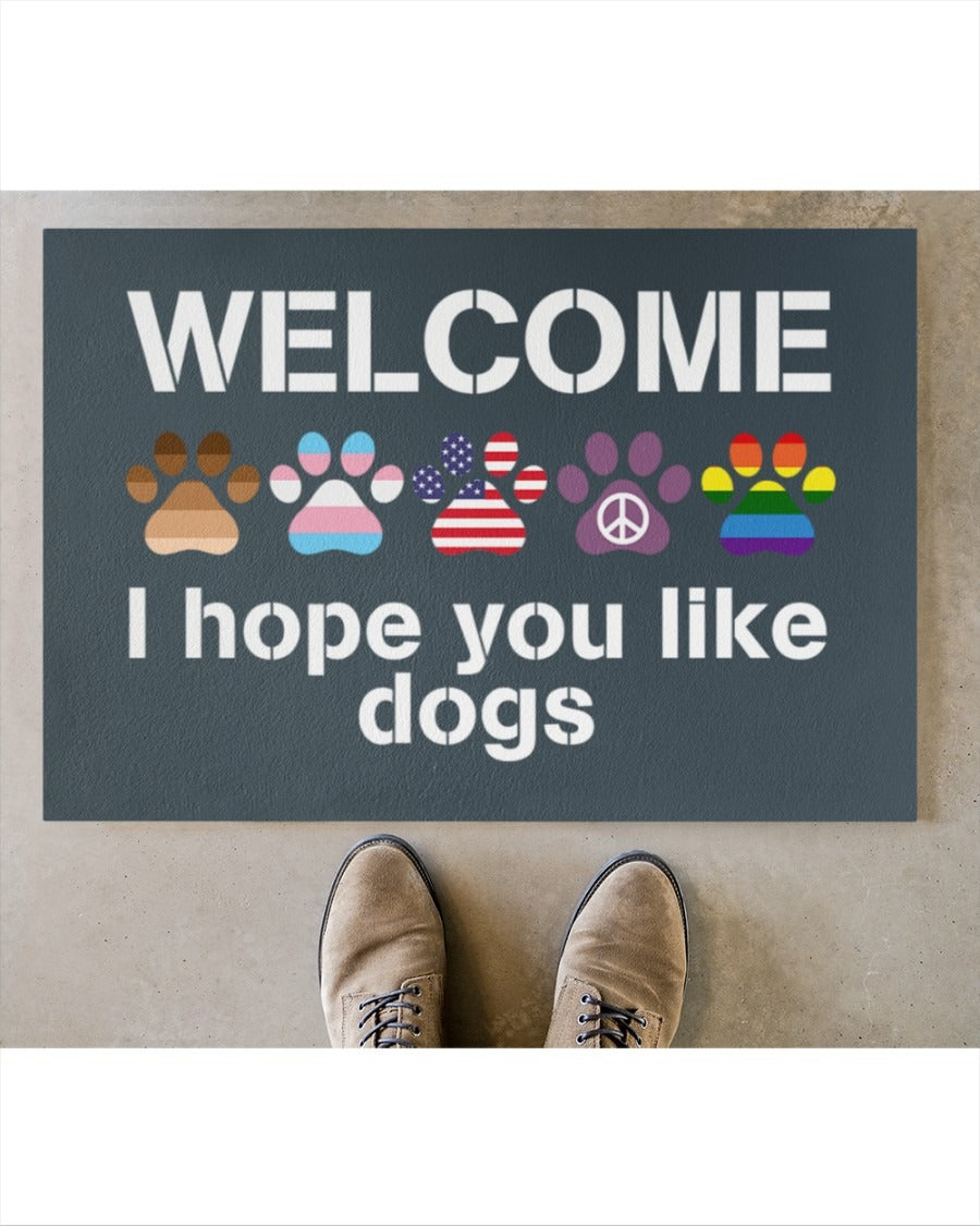 Welcome Pride Doormat Welcome Lgbt Friend Outdoor Mat/ Hope You Like Dog Pride Doormat For Gay Lesbian