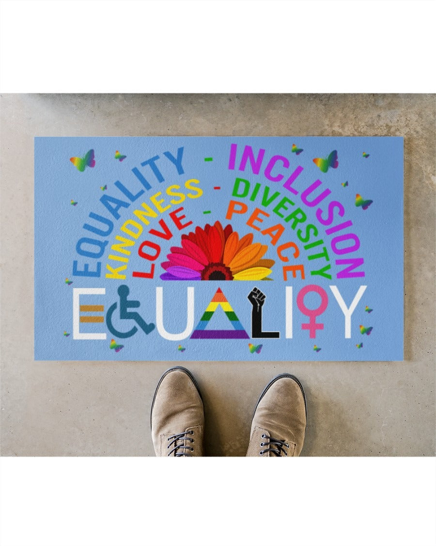 Lesbian Doormat/ Equality Inclusion Door Mat/ Pride Mat For Couple Gay/ Gift For Pride Month
