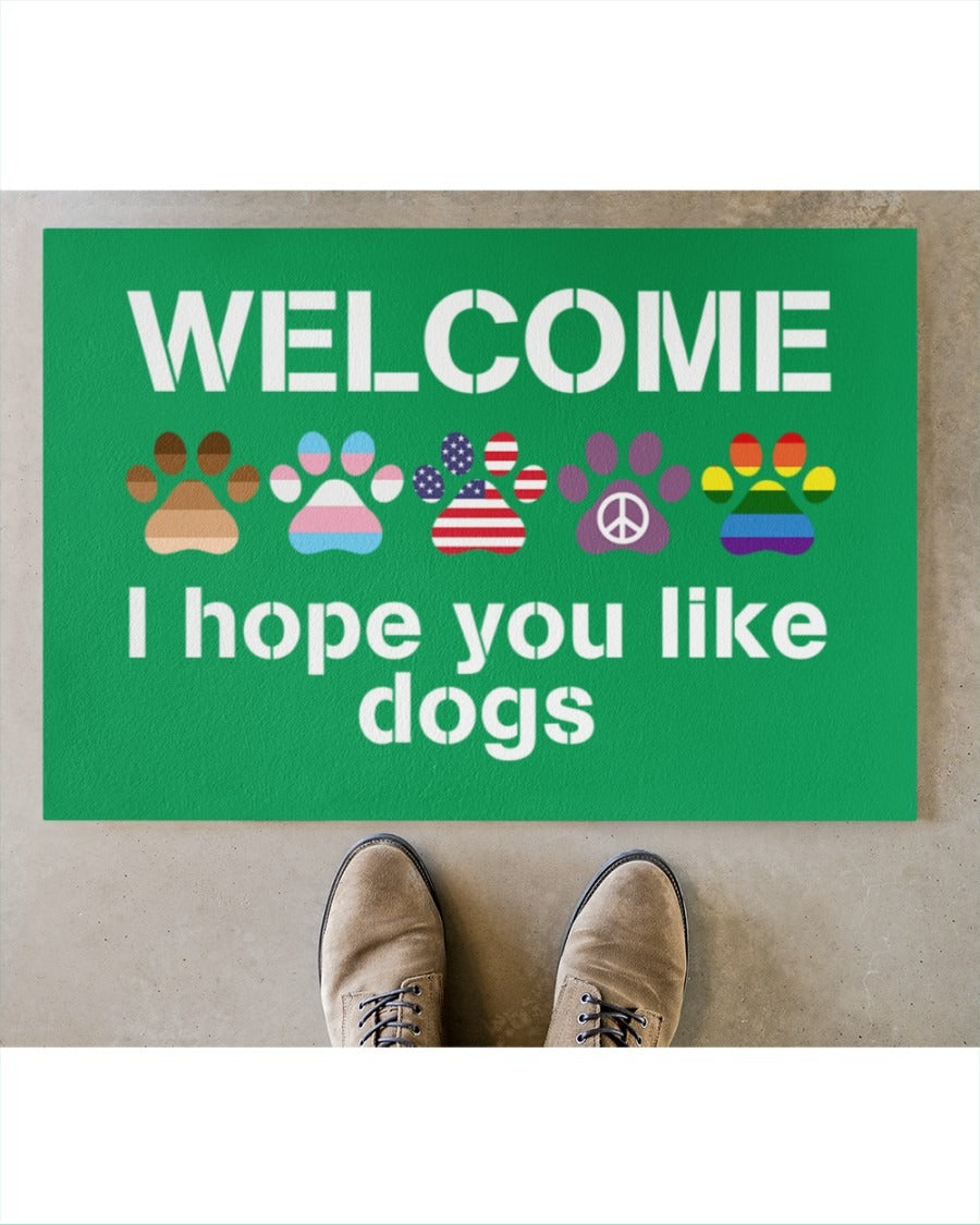 Welcome Pride Doormat Welcome Lgbt Friend Outdoor Mat/ Hope You Like Dog Pride Doormat For Gay Lesbian