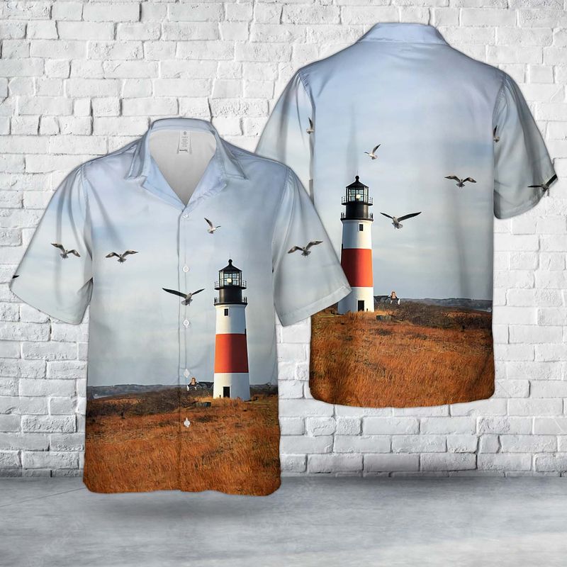 Sankaty Light Lighthouse/ Nantucket/ Massachusetts Hawaiian Shirt