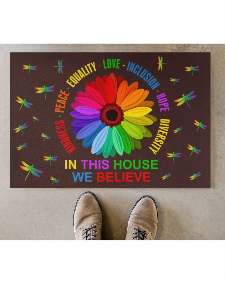 Pride Doormat For Equality Bisexual Gifts/ Indoor Mat For Lesbian/ Lesbian Gift