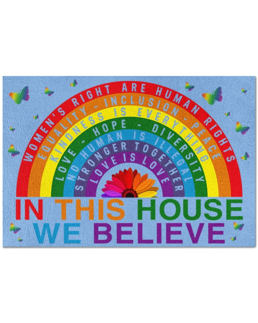 Lgbtq Doormat/ Love Is Love Pride Door Mat/ Gay Gift Decor Home Lesbian Door Mat/ Pride Gift For Gay Friend