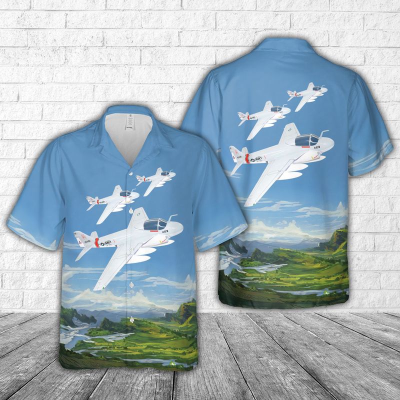 US Navy Attack Squadron VA-304 Firebirds KA-6D Hawaiian Shirt for men