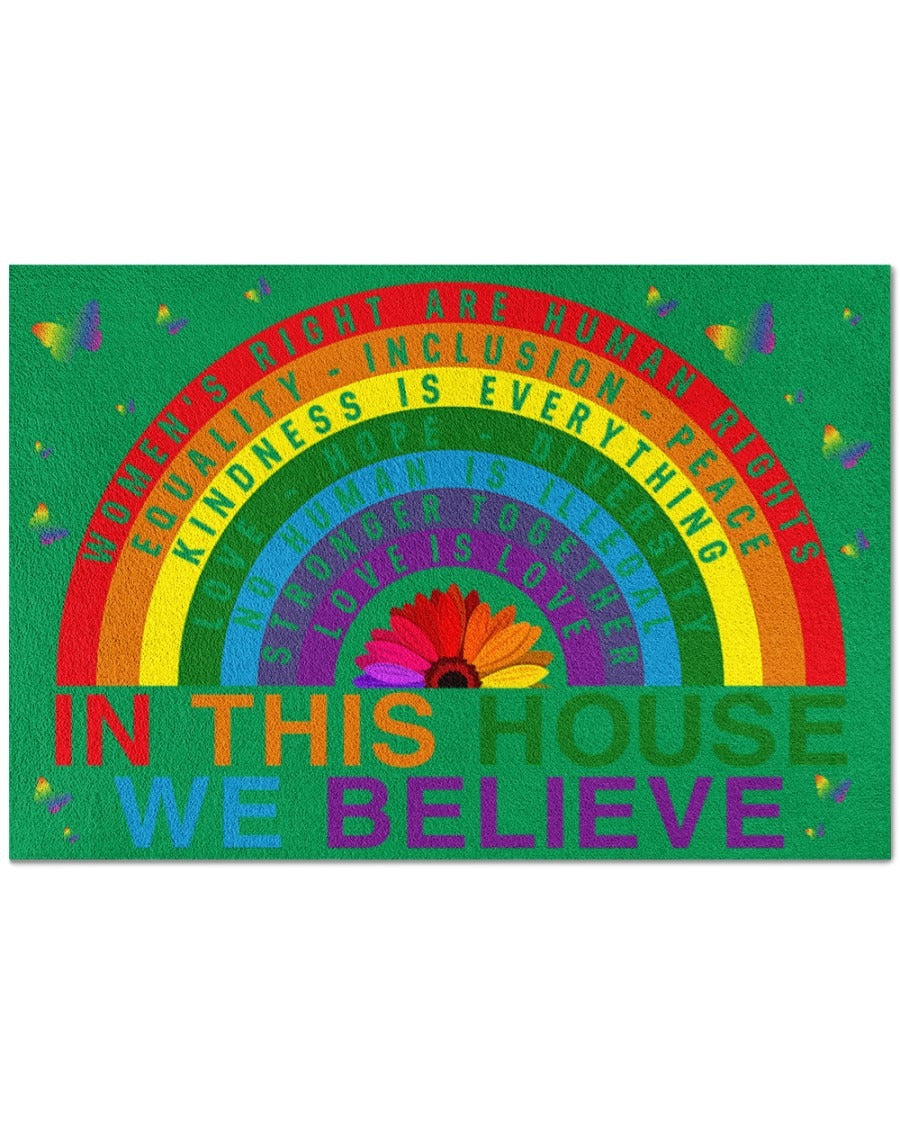 Lgbtq Doormat/ Love Is Love Pride Door Mat/ Gay Gift Decor Home Lesbian Door Mat/ Pride Gift For Gay Friend