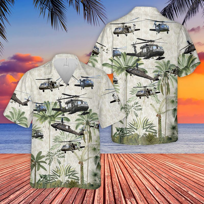 US Army Sikorsky UH-60 Black Hawk Hawaiian Shirt
