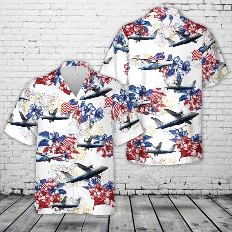 US Air Force C-146A Wolfhound/ 4th Of July Hawaiian Shirt for men and women