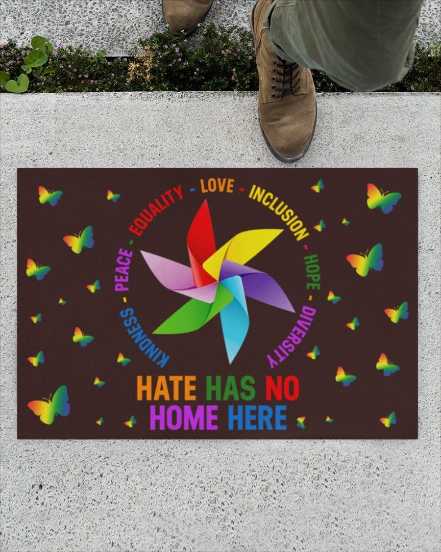 Rainbow Door Mat For Lgbt Decor/ Home Decor Mat For Gay Friend/ Lesbian Couple Gift/ Pride Doormat