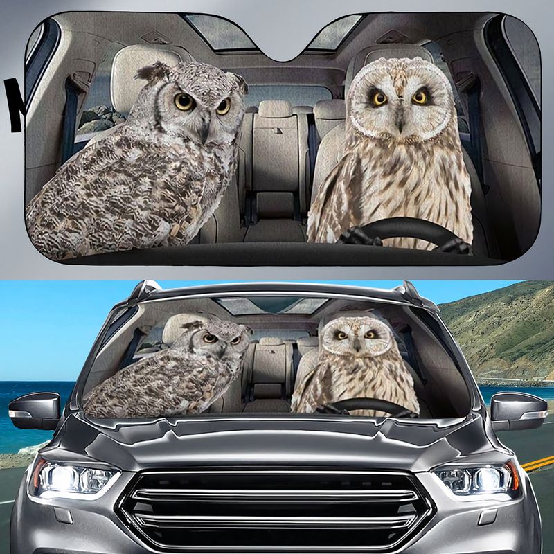 Cute Owl Car Sunshade Covers/ Owl Car Sun Shade Protectors