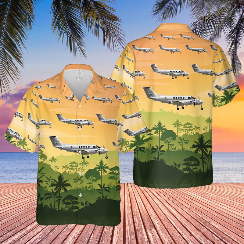 US Army Beechcraft C-12U-2 Huron Hawaiian Shirt