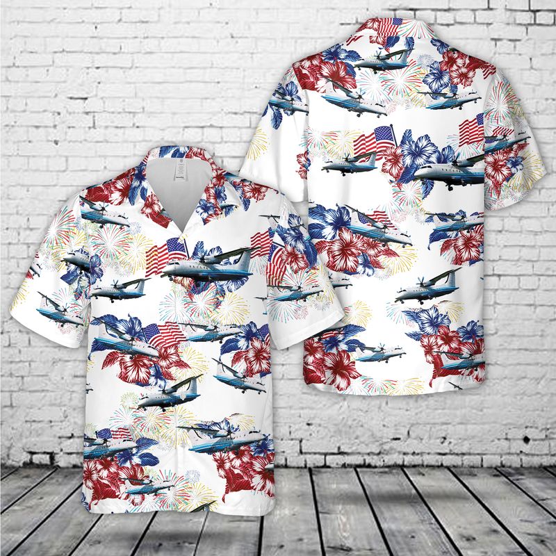 US Air Force C-146A Wolfhound/ 4th Of July Hawaiian Shirt for men and women