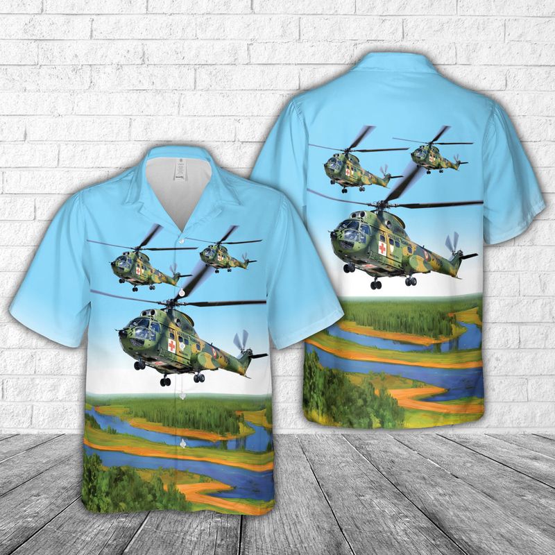 Romanian Air Force IAR 330 Puma Hawaiian Shirt